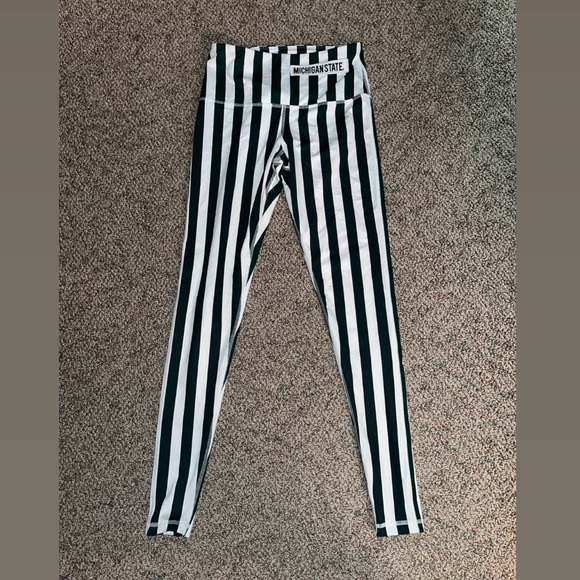 ZooZatz Pants - Michigan State Striped Leggings